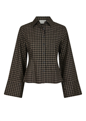 Rosa mini check skjorte Sort Neo Noir 